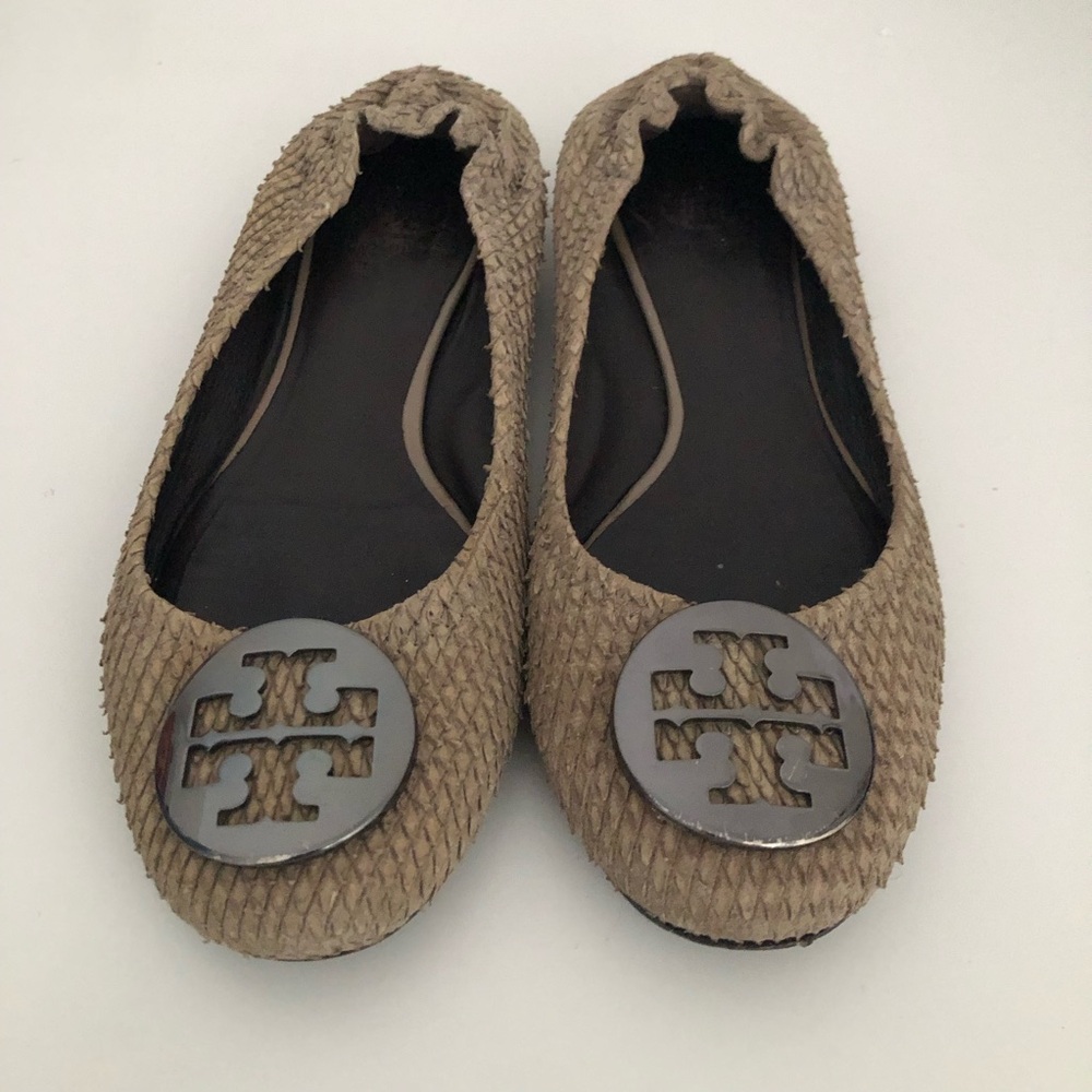 Tory Burch Taupe Ballet Flats